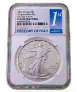 2022-W Silver American Eagle Congratulations FDOI NGC PF69 UCAM - $125.69