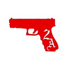 Pistol Handgun 2nd Amendment | Di-cut Decal Vinyl Sticker | Cars Trucks Vans Wal - £5.44 GBP