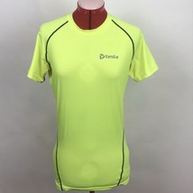 Tesla Mens Neon Yellow Athletic Short Sleeve Baselayer Shirt Men&#39;s Size ... - £10.08 GBP