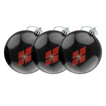 Batman Harley Quinn Diamond Pattern Xmas Bauble Ornament 3Pk - £25.33 GBP