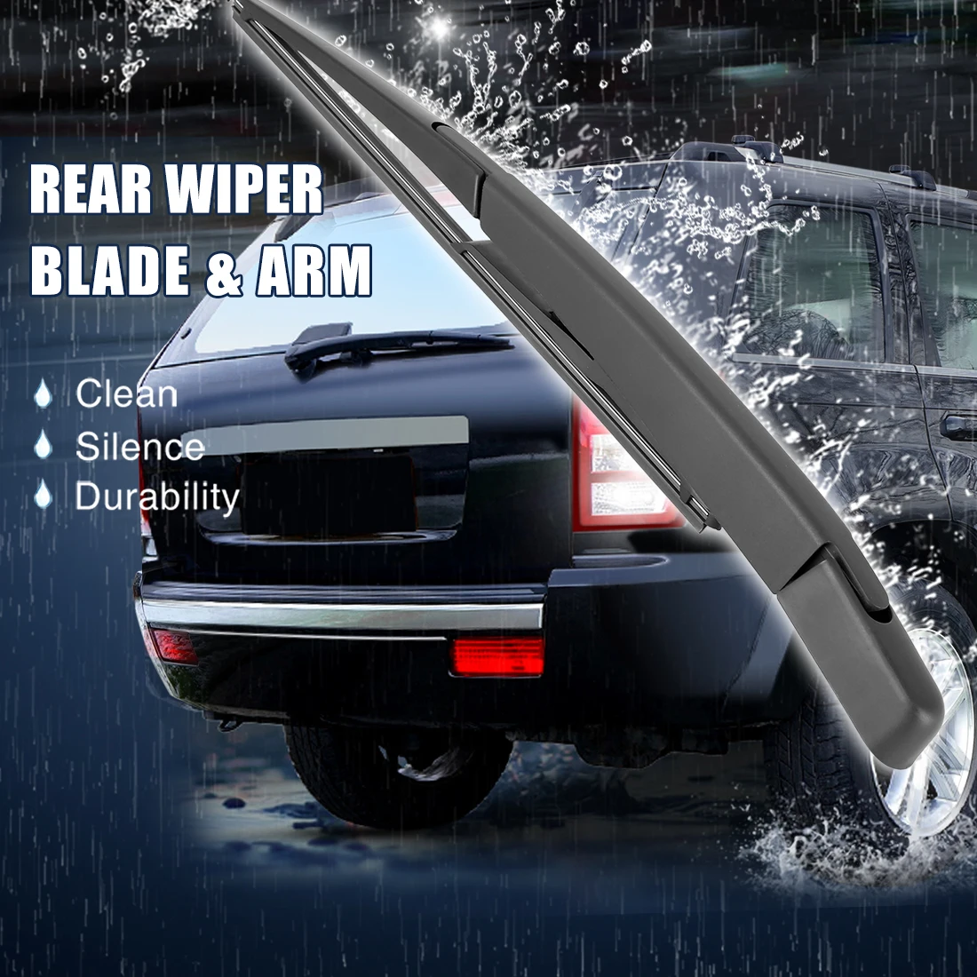 Uxcell 315mm 12&quot; Car Rear Windshield Wiper Blade Arm Set for Nissan Micra K12 - £15.58 GBP