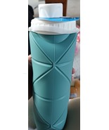 Collapsible Water Bottles Leakproof Valve Reusable BPA Free Silicone Fol... - £7.75 GBP