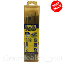 Irwin Speebor 88890 6 pc 3/8&quot; to 1&quot; Spade Drill Bit Assortment - £26.80 GBP