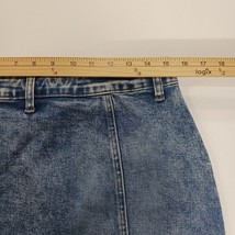 Wash Lab WL2374S Women's Wix Blue Cotton Blend Denim Skirt Size 30 image 8