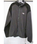 The North Face Men&#39;s Fleece Jacket Coat Full Zipper Front L/S Gray/Black... - £34.60 GBP