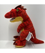 Build A Bear Red Raptor Dinosaur Plush Stuffed Animal  16&quot; Used BAB 2019 - $8.32