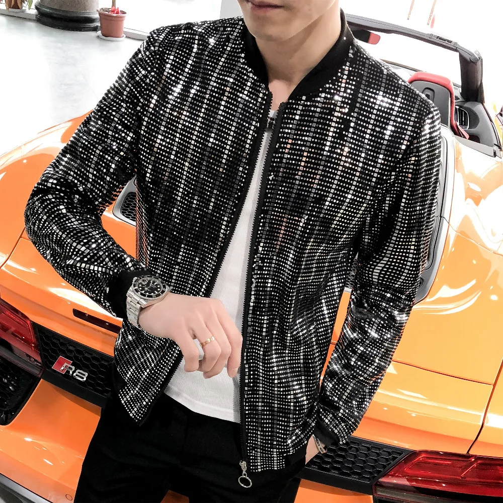 Men Jacket Fashion  Bomber Jacket Long Sleeve Summer  Protection Clothing Slim F - £140.85 GBP