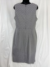 Calvin Klein Dress Womens Size 14 Gray Black White Mock Neck  Sleeveless Scuba - £29.93 GBP