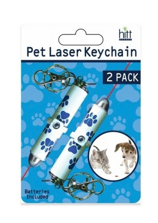 hitt Pet and Cat Laser Pointer Keychain, Pack of 2, Batteries Included - $6.95