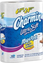 Charmin Ultra Soft Toilet Paper 6 Mega Rolls = 24 Regular Rolls - £43.95 GBP