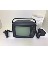 VTG Radio Shack Realistic Portavision 7&quot; B&amp;W Television AM/FM Radio Cat ... - $29.69