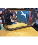 Vintage Victorian black lacquer gilt chinoiserie wall mirror 21.5” x 11.5” - $94.05