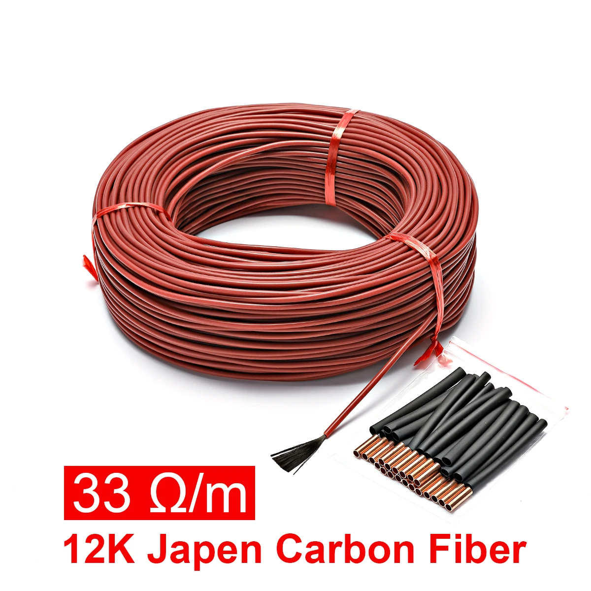 House Home 10 to 100 Meters 12K Floor Warm Heating Cable 33ohm/m Carbon Fiber He - £20.78 GBP
