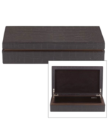 Reed &amp; Barton Men&#39;s Keepsake Box 12.5&quot;  Brown Leather  All Purpose Gift NEW - €96,76 EUR