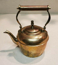 Vintage Small Brass Tea Kettle with Handle Made In India - £15.47 GBP