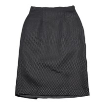 Worthington Skirt Womens 4 Black High Rise Back Slit Textured Zip Midi P... - £20.07 GBP