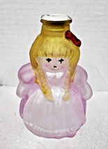 World Christmas Ornament Toy Doll Glass Light Cover Hand Painted Sticker 3" - $12.38