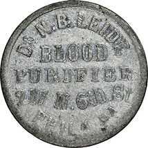 Rare 1876 Token Quack Medicine Doctors Blood Purifier NGC AU58!  - $599.99