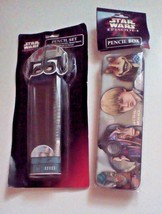 Star Wars Episode 1 Pencil Box &amp; Pencil Set (Pouch Eraser 2 Pencils Shar... - $11.76