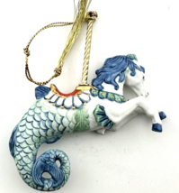 Lenox Carousel Ornament Mermaid Sea Horse Christmas Porcelain Vintage 1989 - £21.19 GBP