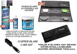 Andis Clipper Blade Care Maintenance Spray,Dip WASH,OIL/LUBE,CASE SET-Clean,Cool - £46.60 GBP