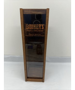 Booker&#39;s Small Batch Bourbon Wooden Bottle Box and Sliding Plastic Window - $362.91 MXN