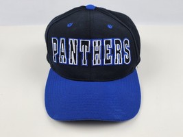 Vintage Carolina Panthers Pro Players snapback hat Block Letters w/ stripe adult - £24.73 GBP