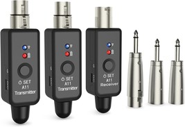 A11 Wireless Microphone System, 2.4Ghz Xlr Transmitter And Receiver, 2Tx... - $42.99