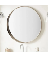 New Brushed Nickel Palora Round Decorative Vanity Mirror - Signature Har... - $199.95