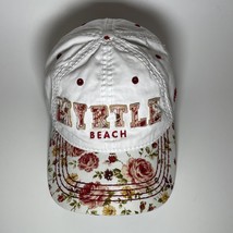 Myrtle Beach Hat Womens Floral Print White Adjustable cap - $8.90