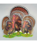 Beistle Paper Die Cuts Thanksgiving Turkey  1972 Paper Holiday Decor Vin... - £15.68 GBP