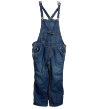 Vintage Old Navy Sz 46 Overall Bib Mens Blue Jeans Straight Relaxed Inseam 32 In - $32.47