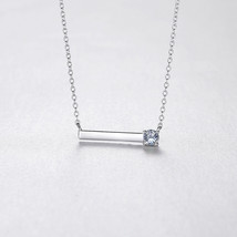 South Korea S925 Sterling Silver Necklace Women's Simple Short Clavicle Chain Tw - £10.99 GBP