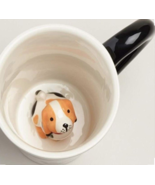 Surprise 3D Dog Coffee Tea Mug with Small Puppy Inside White and Black -... - $23.02 CAD