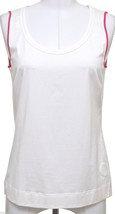 AKRIS PUNTO Sleeveless Blouse Top T-Shirt Cotton Shirt Off White Sz 10 NWT - £93.16 GBP