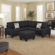 Black 6-Piece Upholstered Sectional Sofa Set - $1,054.99