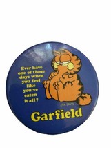 Vintage Garfield  Badge Pin Promo Advertising Collectible Jim Davis Retro - £7.89 GBP