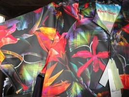 Robert Graham Arora Black Birds of Paradise Short Sleeve Shirt Size Large NWT image 7