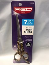 RED by KISS 7.5&quot; STRAIGHT HAIR SHEAR HSC75 SHARP STAINLESS SMOOTH EDGE - £3.10 GBP