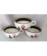 Lot (3) STANGL POTTERY Mid Century Modern Cream Thistle Cups - $11.66