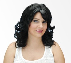Olivia Black Curly Bob Shoulder Length Wig FTM Crossdresser transgender - $34.95