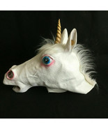 Unicorn Costume Mask Adult Sized Over the Head Cosplay Halloween Latex R... - £13.77 GBP