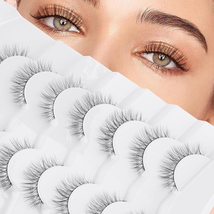 False Eyelashes Wispy Lashes Natural Look Wispies Eyelashes 7 Pairs Soft... - $13.33