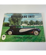 Vintage 1977 Motorcade Pictoral Calendar Bugatti Ford Cadillac Mercedes ... - €6,51 EUR