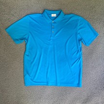 Grand Slam Polo Shirt Adult XXL Blue Turquoise AirFlow Golf Golfing Outdoor Mens - £14.76 GBP