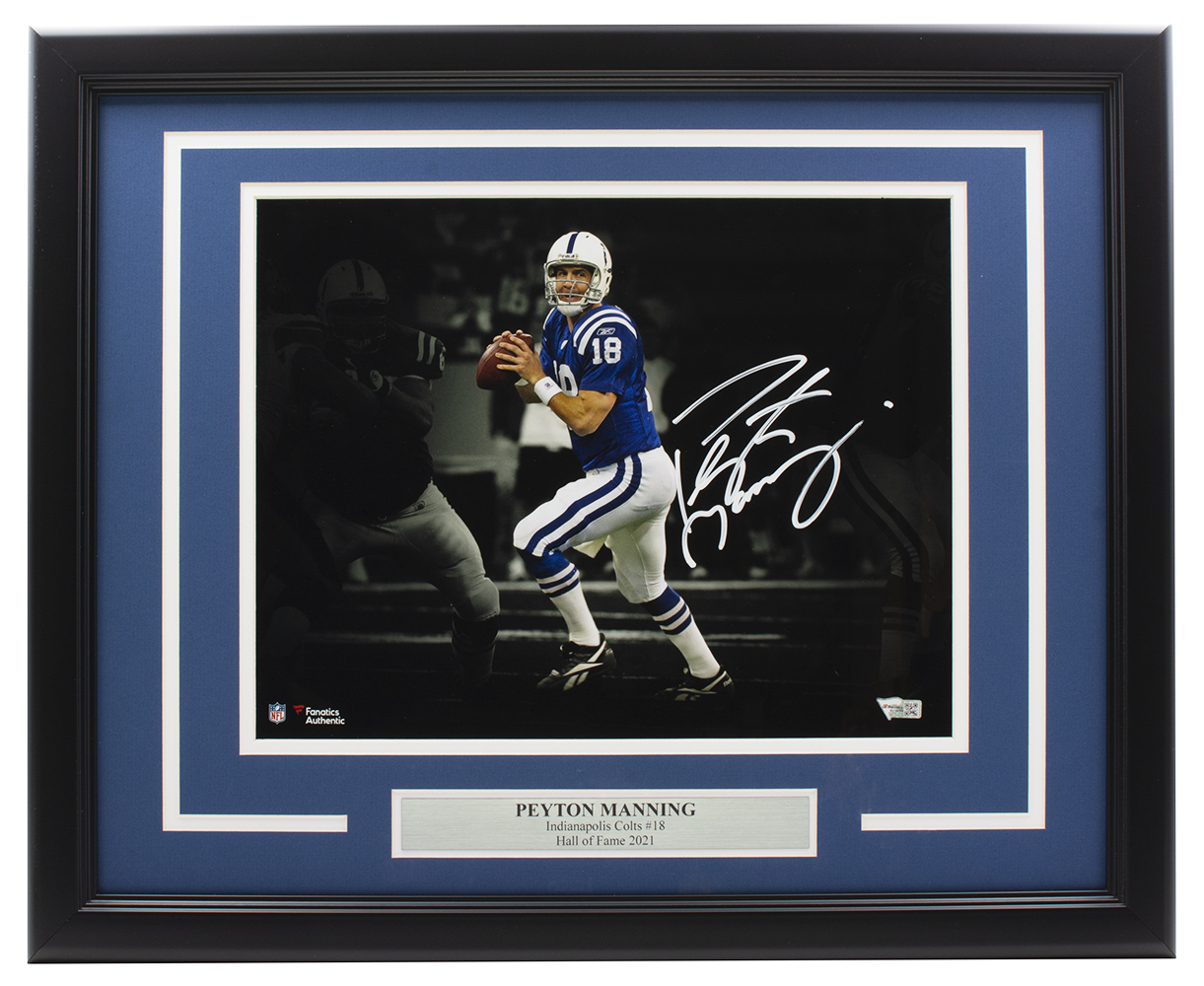 Primary image for Peyton Manning Signed Framed Indianapolis Colts 11x14 Spotlight Photo Fanatics
