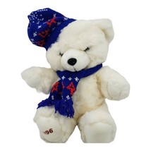 Vintage 1996 Christmas Teddy Bear Plush 20&quot; 10th Anniv Ltd Edition Kmart - £31.41 GBP