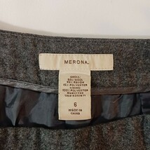 Merona Women's Gray Wool Blend Size Zip A-Line Pull-On Skirt Size 6 Waist 30" image 5