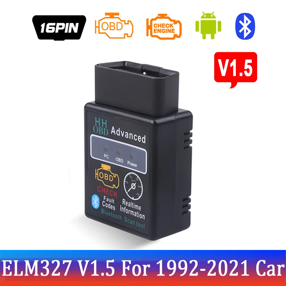 Elm327 Bluetooth OBD2 V1.5 Elm 327 V 1.5 OBD 2 Car Diagnostic-Tool Scann... - £50.41 GBP