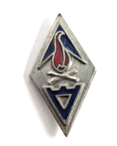 VTG Camp Fire Girls Wakan Adult Award Blue Red Silver Tone Enamel Pin Ca... - $16.99